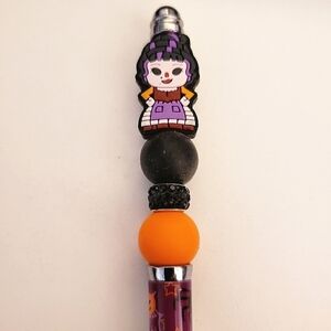 Handmade Hocus Pocus Mary Sanderson Beaded Silicone Focal Bead Pen